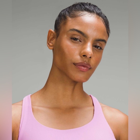 Lululemon Sz 14 Energy Longline Ribbed Bra *Medium Support in Dahlia Mauve Sz 14 - Picture 5 of 16